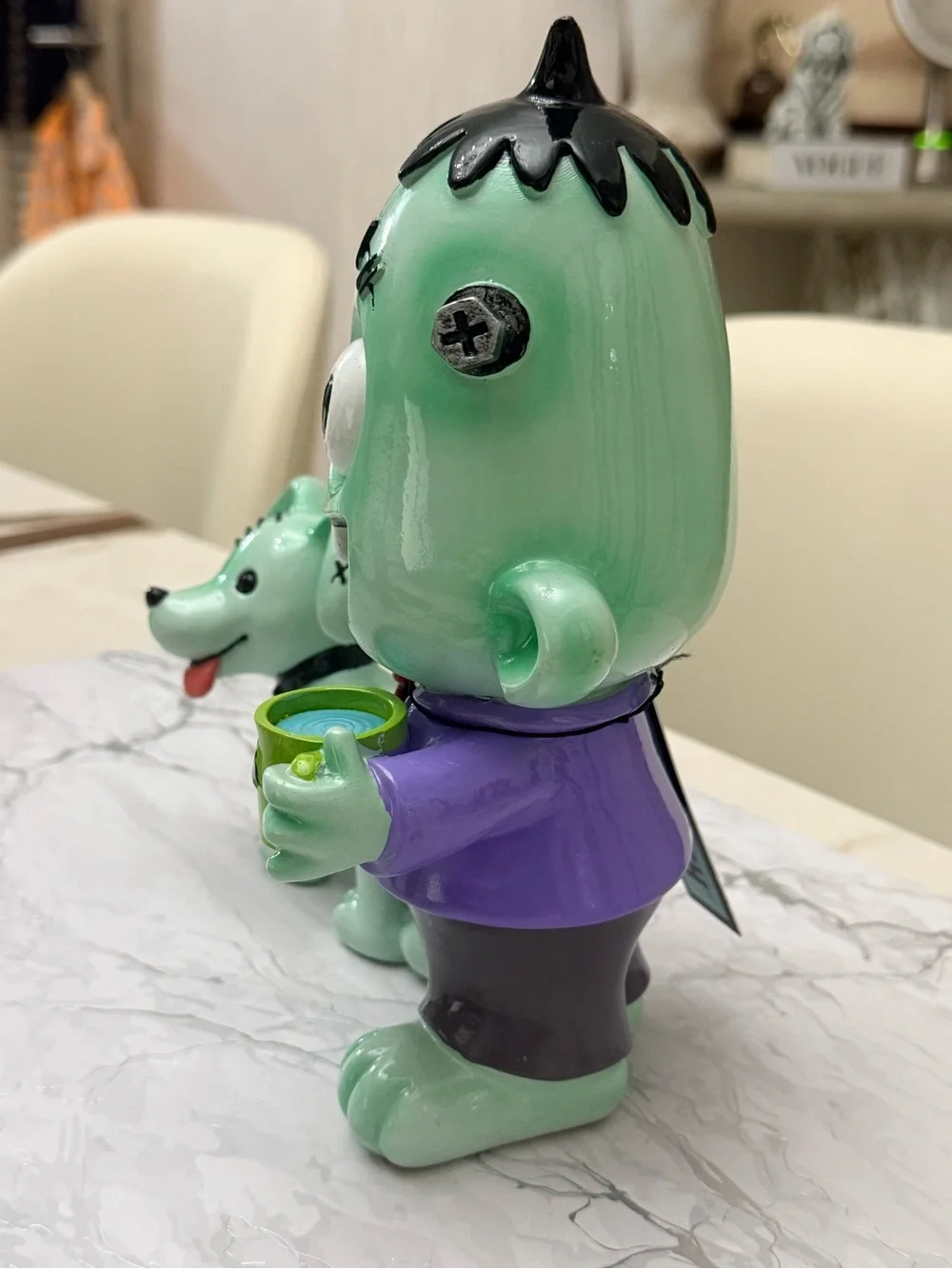 Ghoulish Novelty Frankenstein Dog Halloween 9” Figurine Pets Boy Walking
